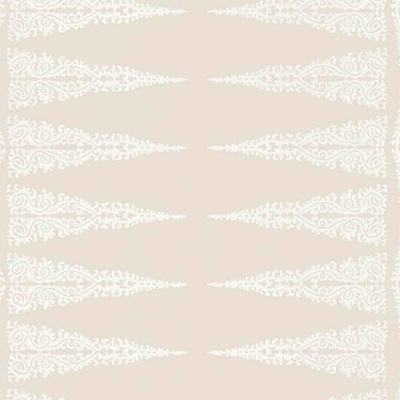 Anna French Ellery Stripe Wallpaper in White on Beige